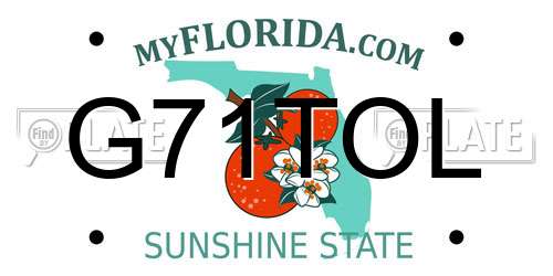 G71TOL Florida License Plate