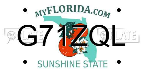 G71ZQL Florida License Plate