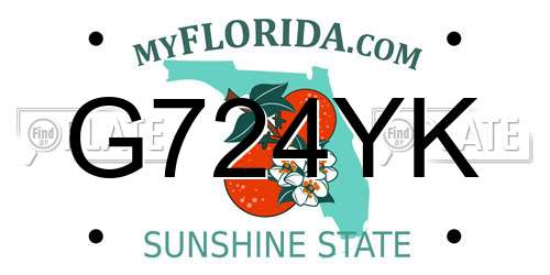 G724YK Florida License Plate