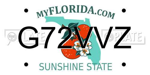 G72VVZ Florida License Plate
