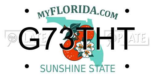 G73THT Florida License Plate