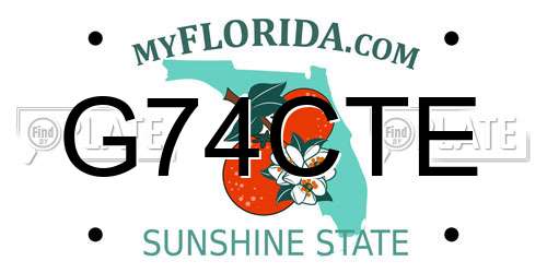 G74CTE Florida License Plate