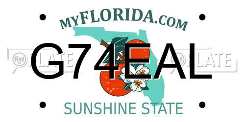G74EAL Florida License Plate