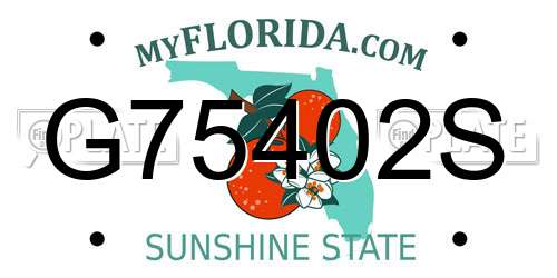 G75402S Florida License Plate