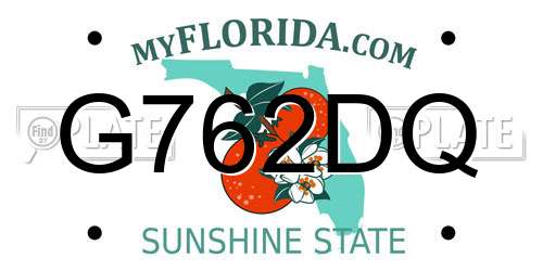 G762DQ Florida License Plate