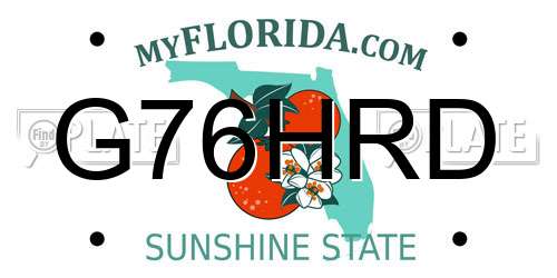 G76HRD Florida License Plate