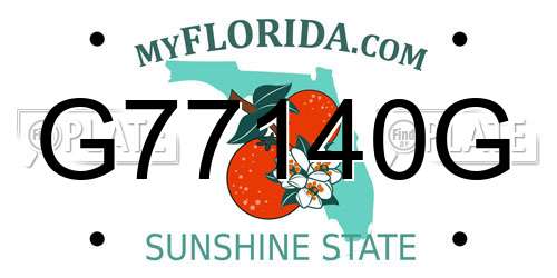 G77140G Florida License Plate