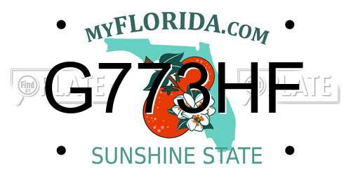 G773HF Florida License Plate