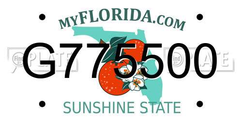 G775500 Florida License Plate