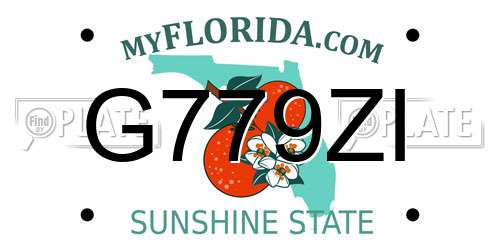 G779ZI Florida License Plate
