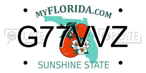G77VVZ Florida License Plate