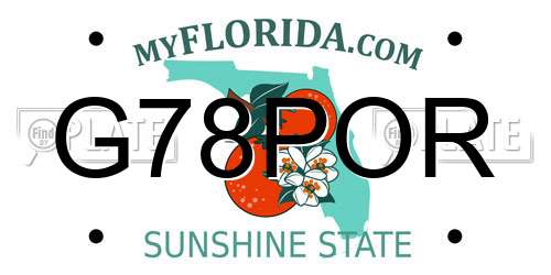 G78POR Florida License Plate
