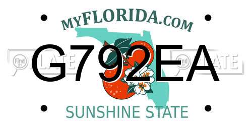 G792EA Florida License Plate