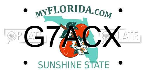G7ACX Florida License Plate