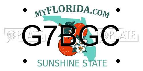G7BGC Florida License Plate