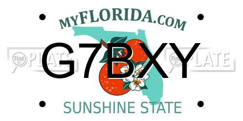 G7BXY Florida License Plate