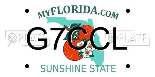 G7CCL Florida License Plate
