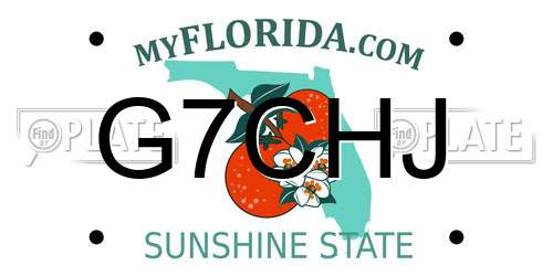 G7CHJ Florida License Plate