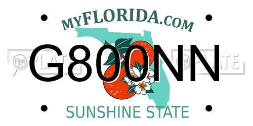 G800NN Florida License Plate
