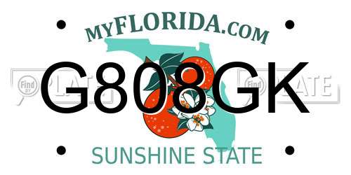 G808GK Florida License Plate
