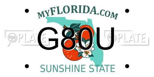 G80U Florida License Plate