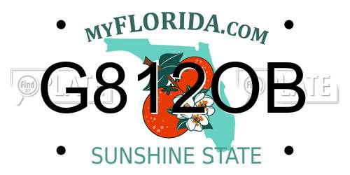 G812OB Florida License Plate