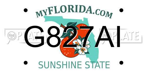 G827AI Florida License Plate