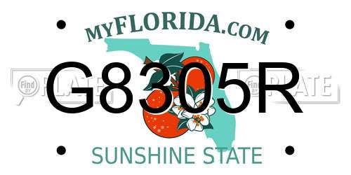 G8305R Florida License Plate