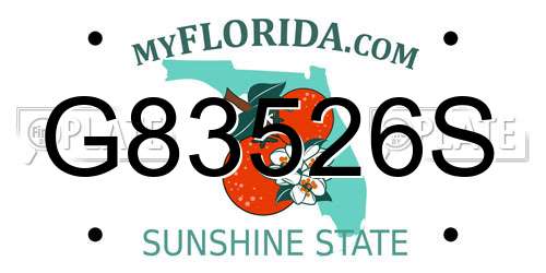G83526S Florida License Plate