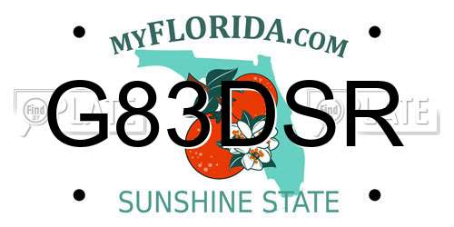 G83DSR Florida License Plate