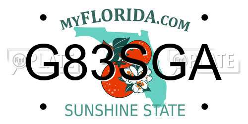 G83SGA Florida License Plate