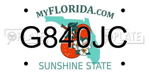 G840JC Florida License Plate