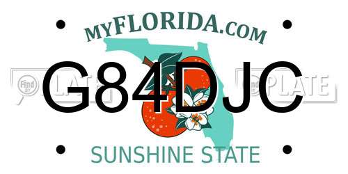 G84DJC Florida License Plate