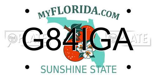 G84IGA Florida License Plate