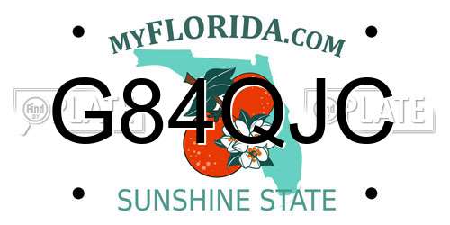 G84QJC Florida License Plate