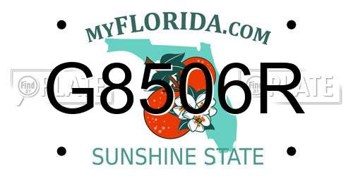 G8506R Florida License Plate
