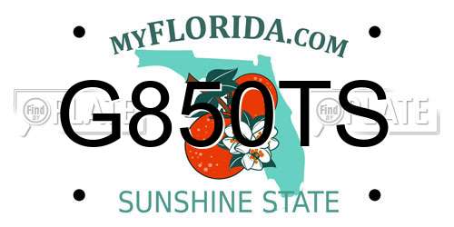 G850TS Florida License Plate