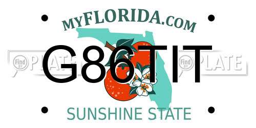 G86TIT Florida License Plate