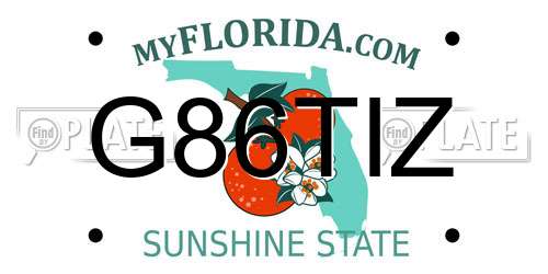 G86TIZ Florida License Plate
