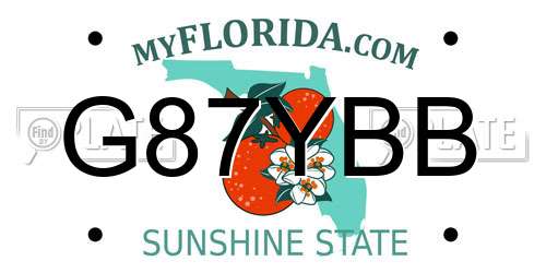 G87YBB Florida License Plate