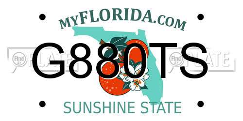 G880TS Florida License Plate