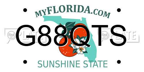 G88QTS Florida License Plate