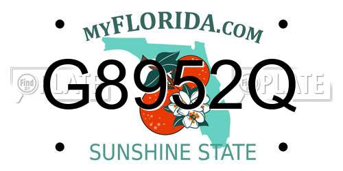 G8952Q Florida License Plate