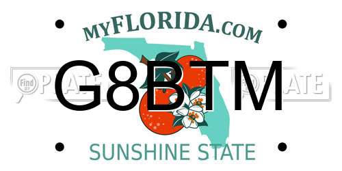 G8BTM Florida License Plate