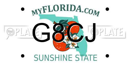G8CJ Florida License Plate
