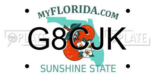 G8CJK Florida License Plate