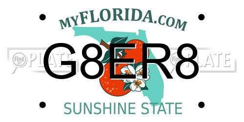 G8ER8 Florida License Plate
