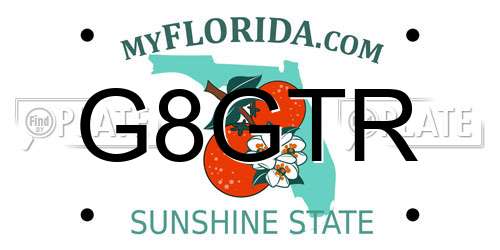 G8GTR Florida License Plate