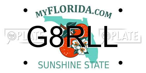 G8RLL Florida License Plate