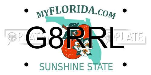 G8RRL Florida License Plate